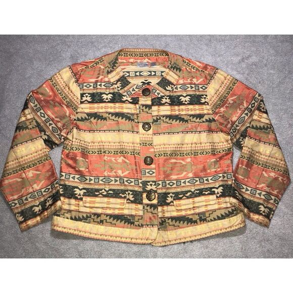 Chico's Jackets & Blazers - Chico's Womens Mayan Sunset Cebia‎ Jacket Southwestern Aztec Blazer Size 3